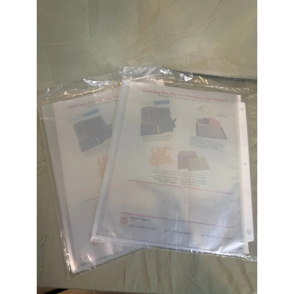 K&M Top Loading Sheet Protectors 10 Pack Lot of 2 Vintage Clear Binder Sleeves
